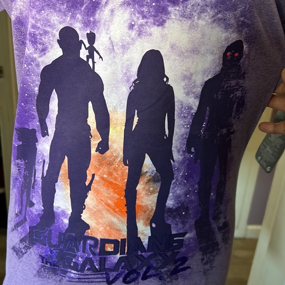 Disney Store Guardians of the Galaxy Vol 2 graphic purple short sleeve tee - NWT - Picture 2 of 6